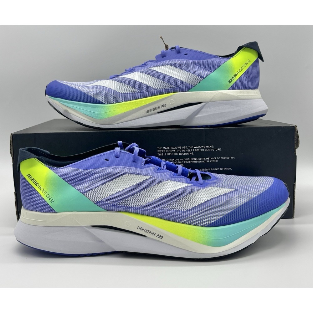 Adidas Adizero‎ Boston 12 Running Shoes Blue Green Size 13 IF9211
